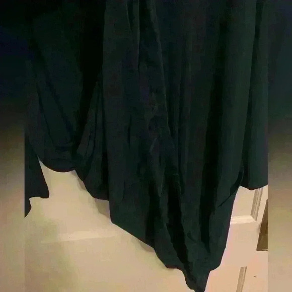 Sun Kim Jersey Knit Bubble Hem London Tunic Dress in Teal, Women’s Size Large - Picture 6 of 8